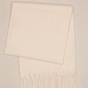 Lucky Brand Cream Blanket Scarf & Wrap with Fringe